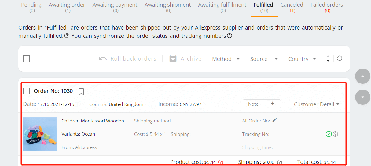 Fulfill orders manually on DSers - Awaiting Payment tab or Awaiting Shipment tab - Shopify DSers