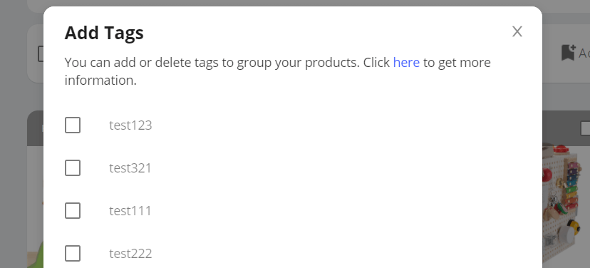 Import List - Add Tags - DSers