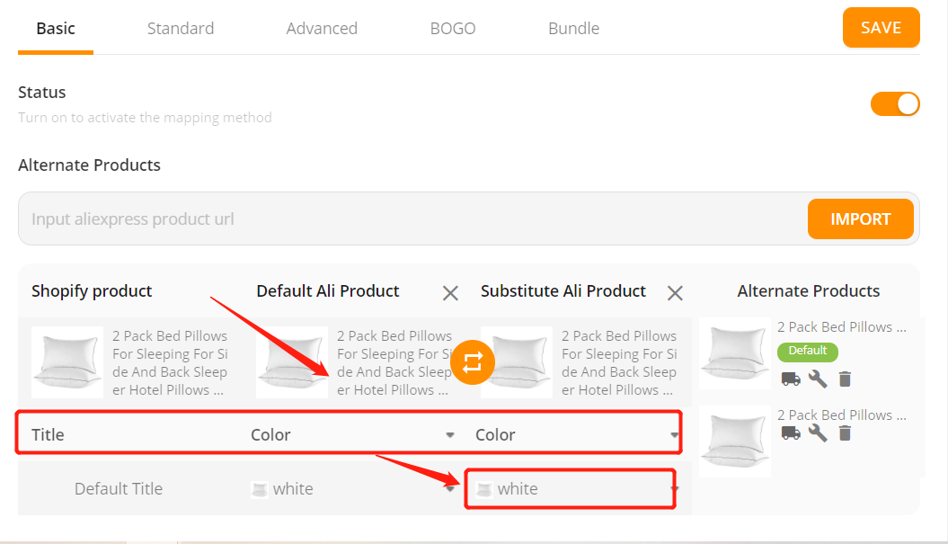 Connect multiple suppliers to one product - Mapping - Shopify DSers