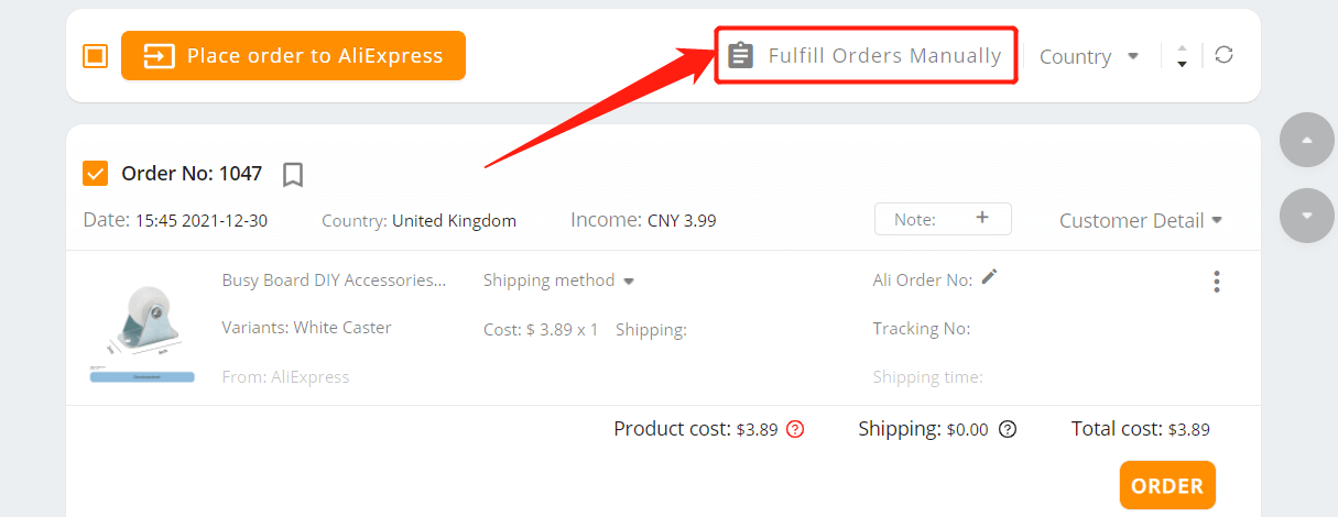 Orders not appearing on AliExpress - Manully fulfill the order on DSers - Shopify DSers