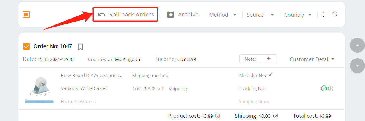 Orders not appearing on AliExpress - Roll back orders - Shopify DSers