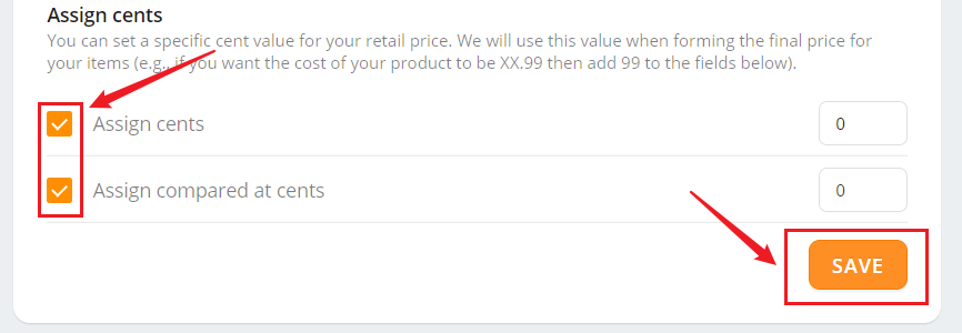 Standard Pricing Rule - check the boxes - DSers