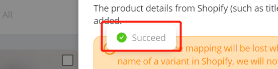 Add a substitute supplier to a Shopify product - Successfully saved - Shopify DSers