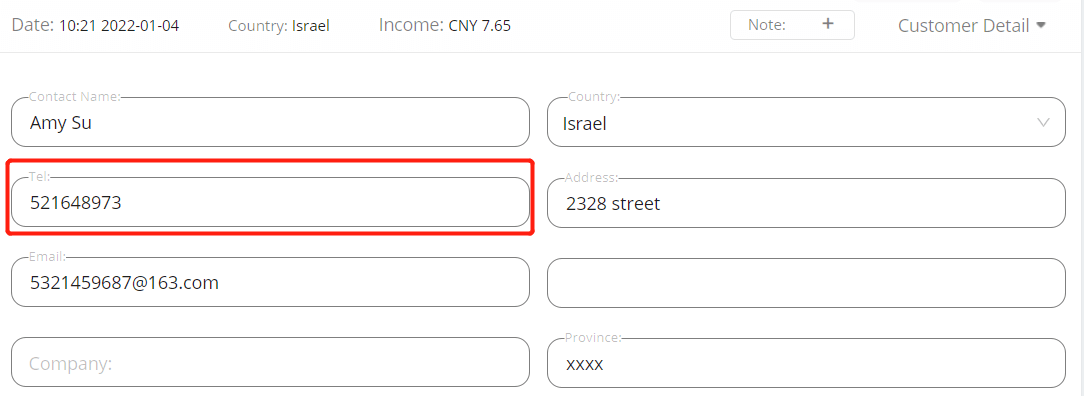 Orders to Israel specifications - enter phone number - Shopify DSers