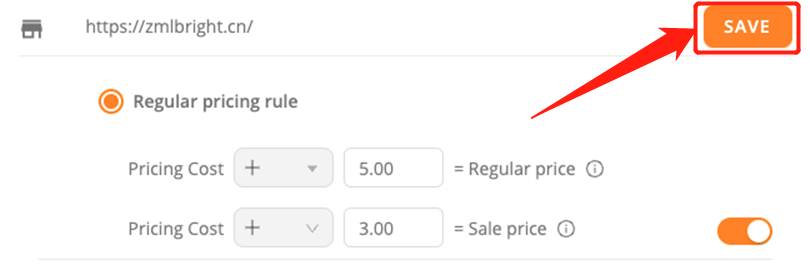 Pricing rules with Woo DSers - SAVE - Woo DSers