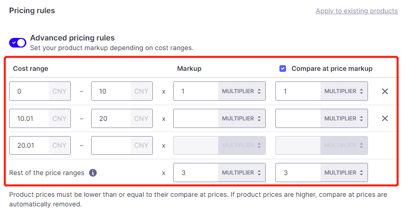 Pricing rule-Migrate Advanced pricing rule