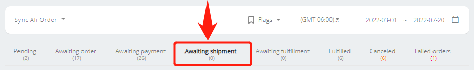 Order Status - Awaiting Shipment