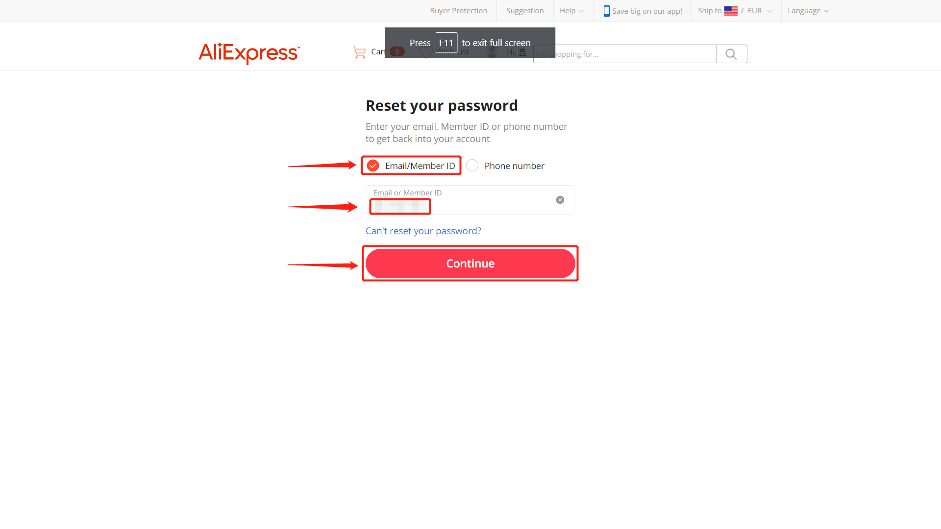 Check your AliExpress email via AliExpress Account ID - Enter your Member ID - DSers
