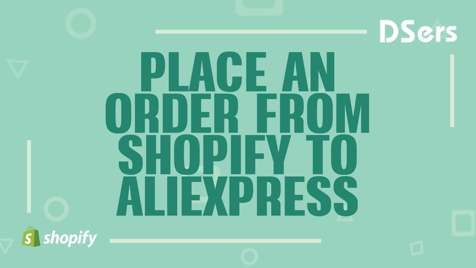 Place an order from Shopify to AliExpress